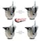 Service Caster 4 Inch Nylon 12 MM Threaded Stem Caster Set with Brake SCC-TS20S414-NYS-PLB-M1215-4 - alternate 4